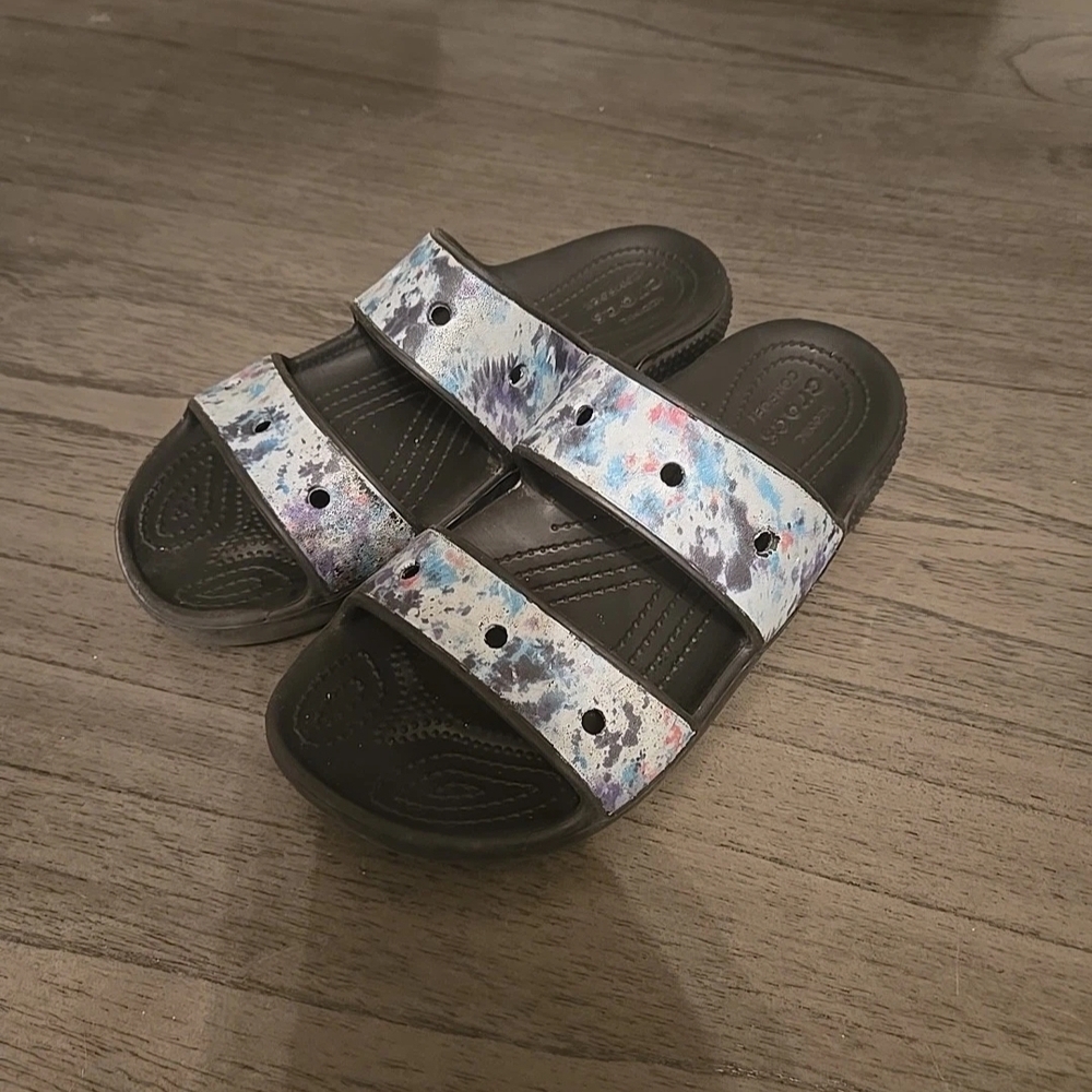 CROCS Black and Multicolor Women's Sandals